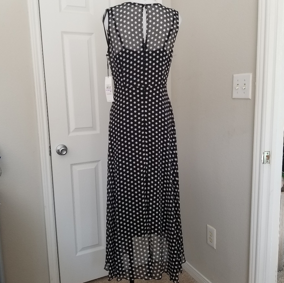 Calvin Klein Polka Dot High Low Dress Size 6 - Picture 8 of 15